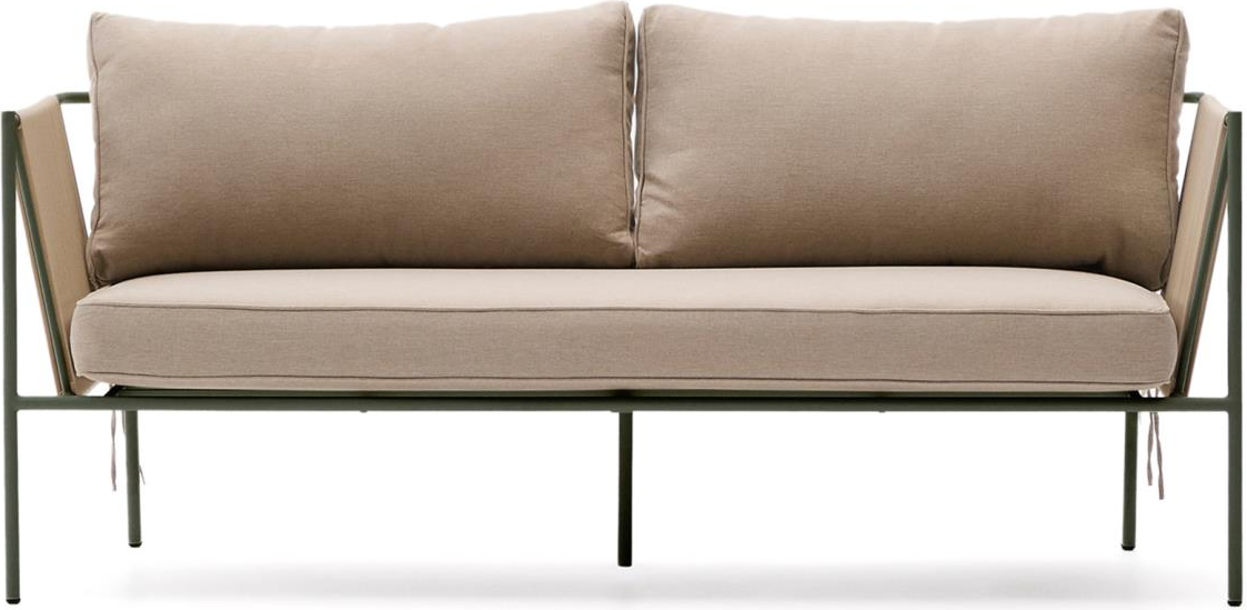 Udendørs Personers Sofa Kave Home Zivia Ekru Olefina Stof 178 Galvaniseret Stål