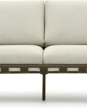 Udendørs Personers Sofa Loungesofa Kave Home Joncols Aluminium Grøn Beige