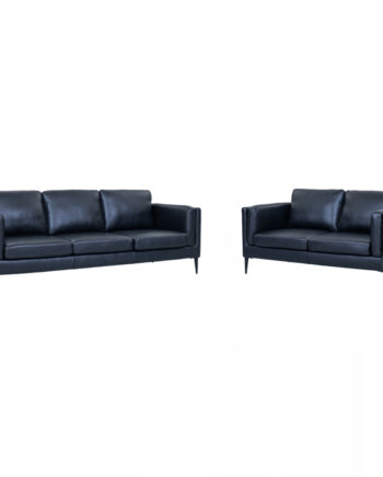 Valencia 2pers Sofa Sort Læder