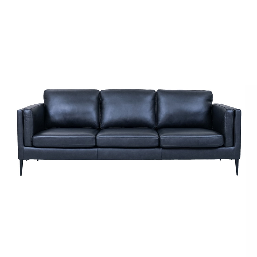 Valencia 3pers Sofa Sort Læder