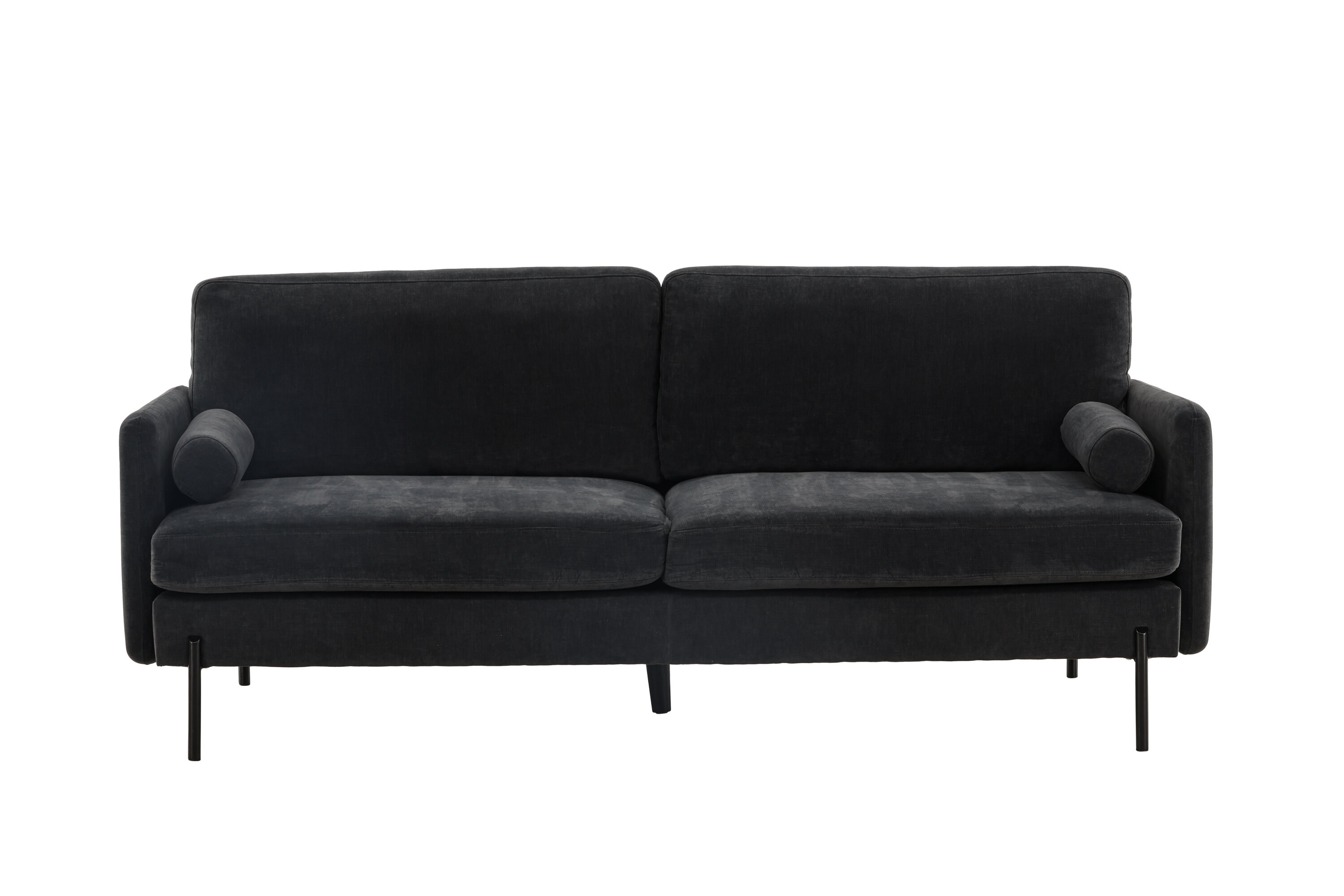 Venture Design Antibes Pers Sofa Mørkegrå Velourstof Metal