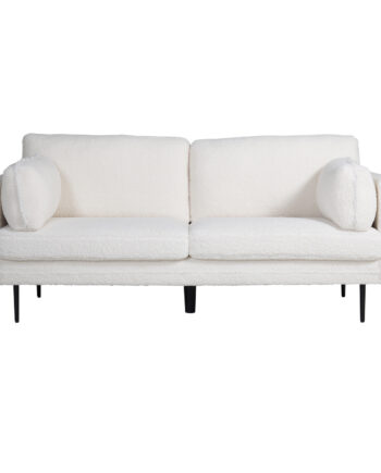 Venture Design Boom Pers Sofa Hvid Bamsestof Polyester Sort Metal