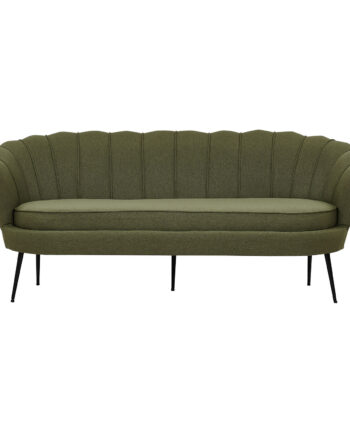 Venture Design Calais Personers Sofa Grøn Polyester Sort Metal