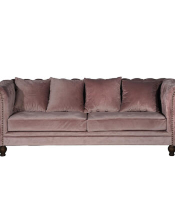 Venture Design Velvet Pers Sofa Rosa Velour Træ