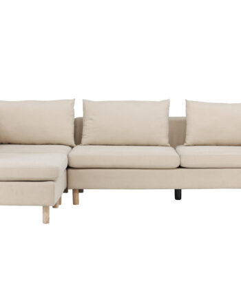 Venture Design Zero Hjørnesofa Beige Polyester Natur Gummitræ