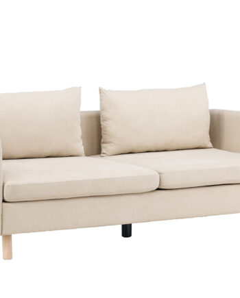 Venture Design Zero Pers Sofa Beige Polyester Natur Gummitræ