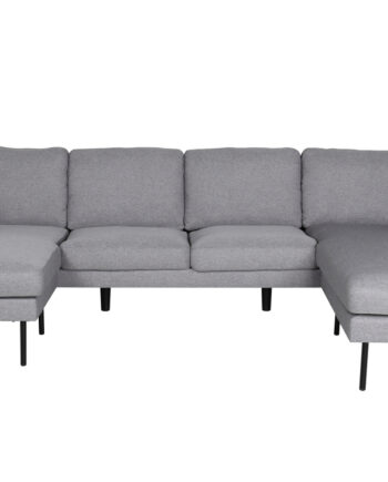 Venture Design Zoom Sofa Grå Polyester Sort Stål
