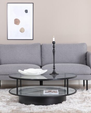 Venture Home Zoom Personers Sofa Sort Stålgrå Stof 18080
