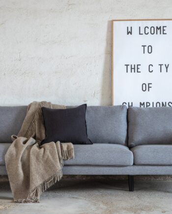 Venture Home Zoom Personers Sofa Sort Stålgrå Stof 2608078