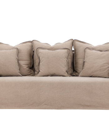 Vind Collection Oskarshamn Pers Sofa Beige Brun Stof Birketræ