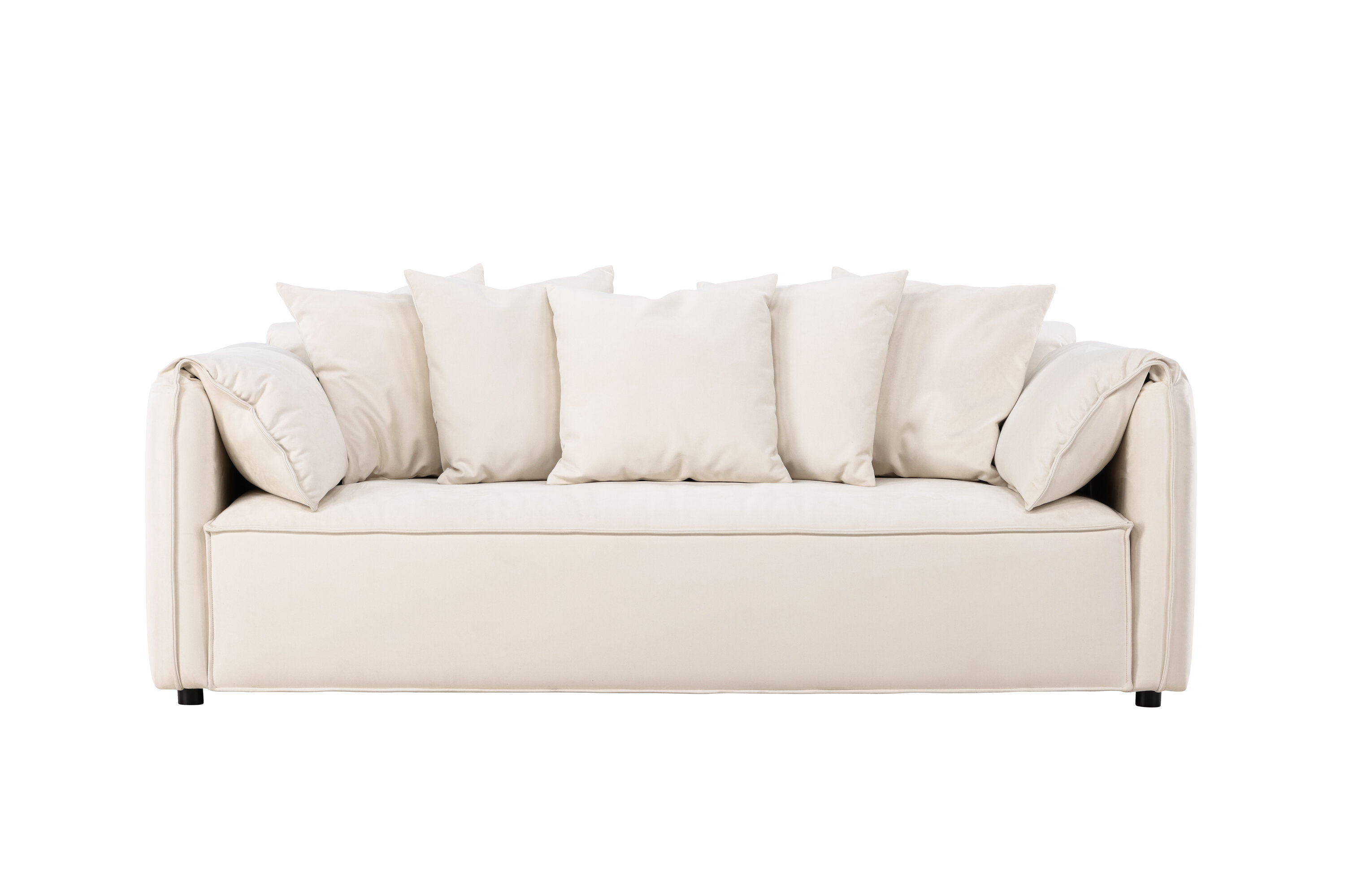 Vind Collection Torekov Pers Sofa Beige Polyester Stof Birketræ