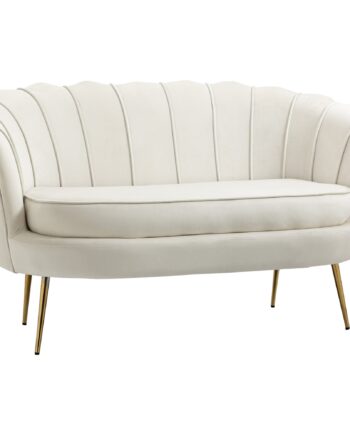 Vintage Personers Sofa Polstrede Møbler Fløjlslook Til 150 Creme Guld