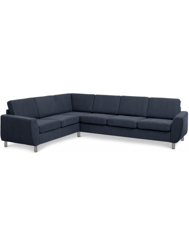 Wendy Hjørnesofa Polyester B295 D230 Børstet Alugrå Dyb Blå