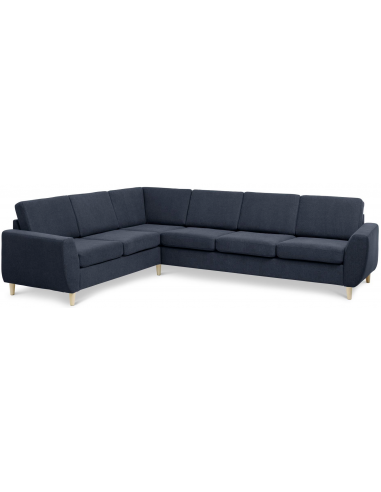 Wendy Hjørnesofa Polyester B295 D230 Natur Dyb Blå