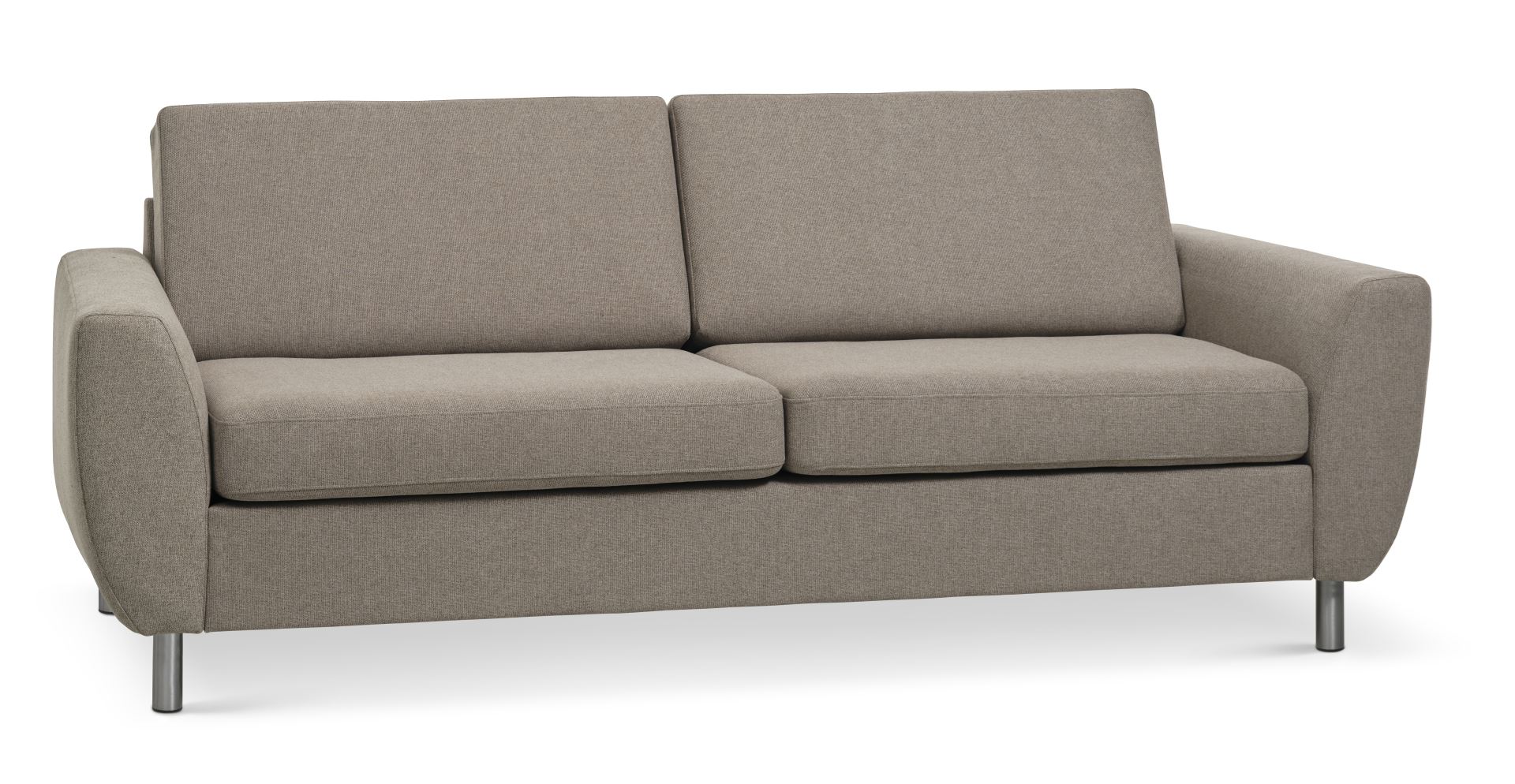 Wendy Pers Sofa Antelope Beige Polyester Stof Børstet Aluminium