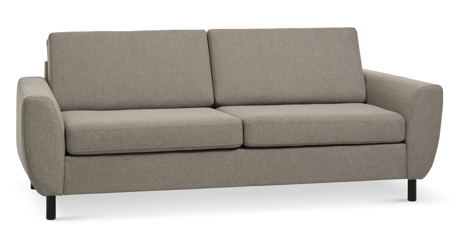 Wendy Pers Sofa Antelope Beige Polyester Stof Sort Træ