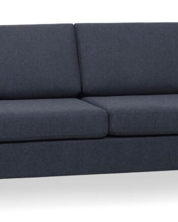 Wendy Pers Sofa Blå Polyester Stof Børstet Aluminium