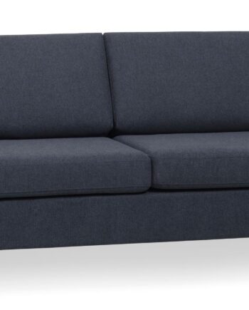 Wendy Pers Sofa Blå Polyester Stof Sort Træ