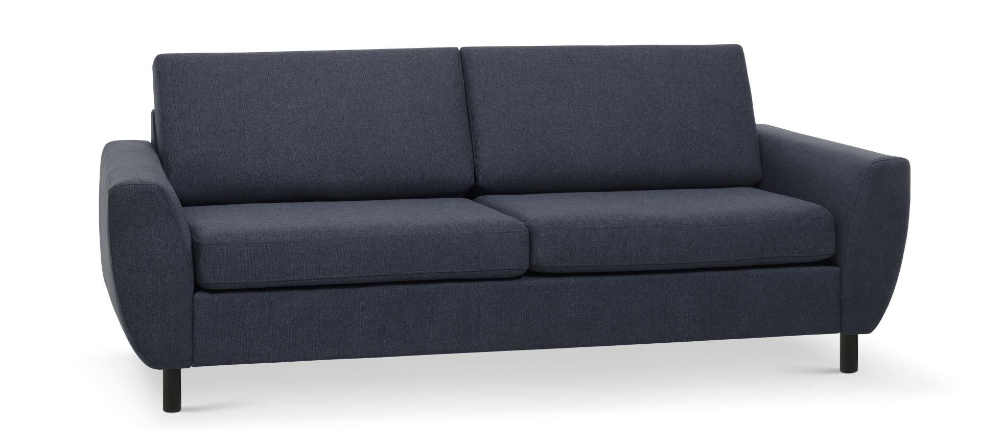 Wendy Pers Sofa Blå Polyester Stof Sort Træ