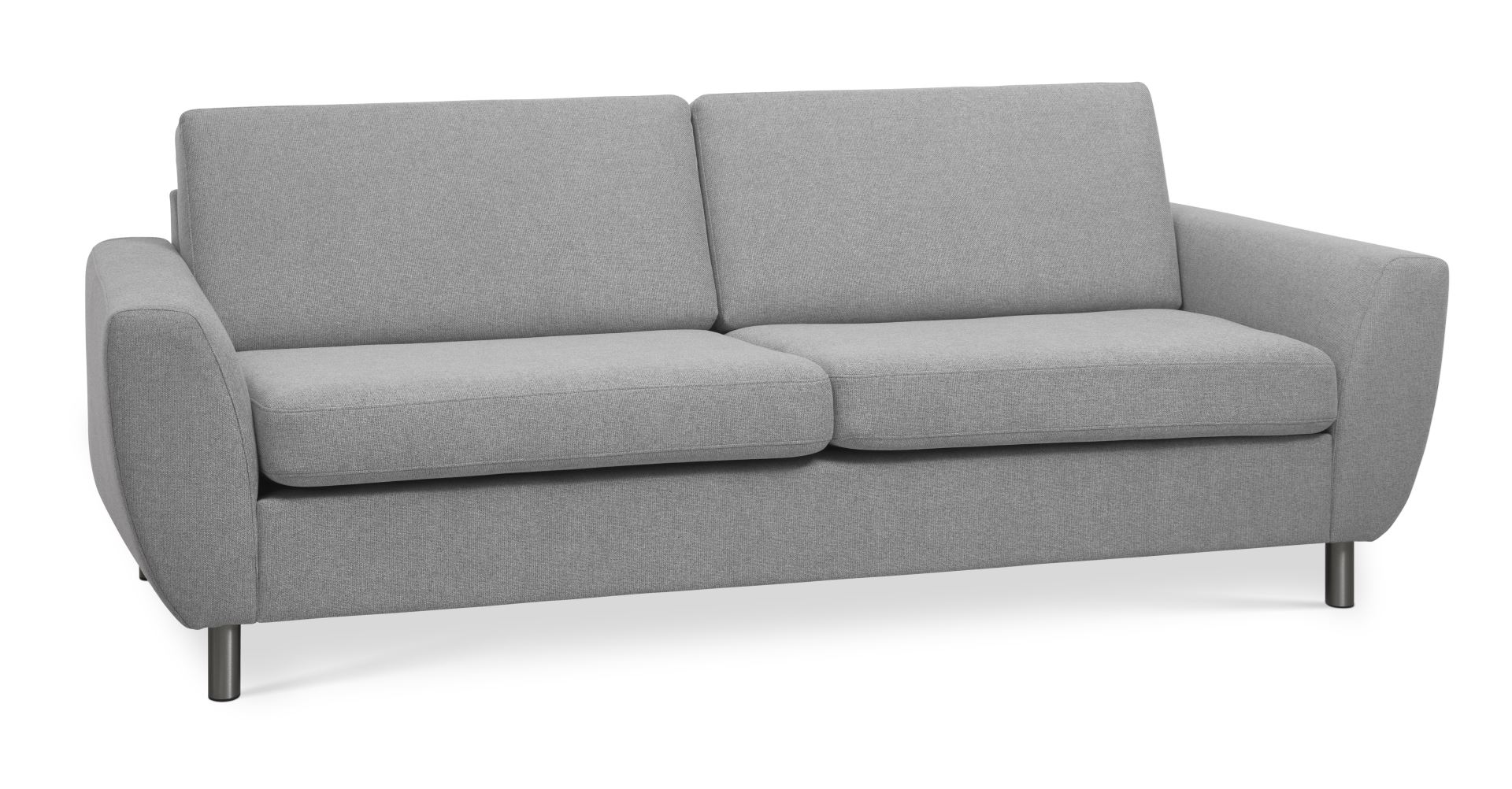 Wendy Pers Sofa Grå Polyester Stof Børstet Aluminium