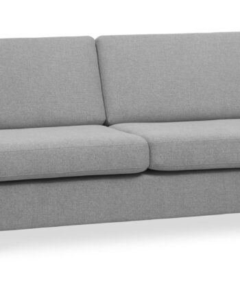 Wendy Pers Sofa Grå Polyester Stof Sort Træ