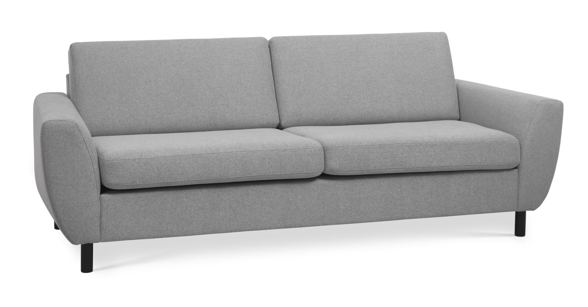 Wendy Pers Sofa Grå Polyester Stof Sort Træ