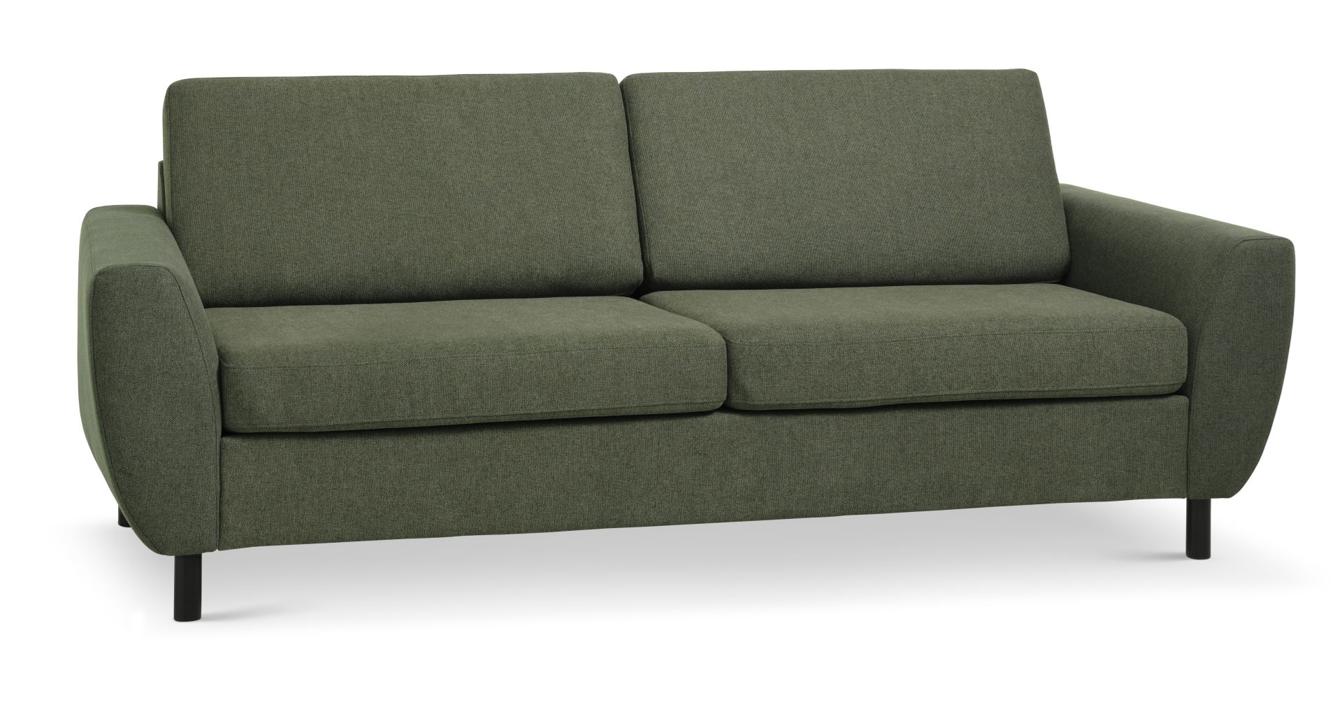 Wendy Pers Sofa Vinter Mosgrøn Polyester Stof Sort Træ