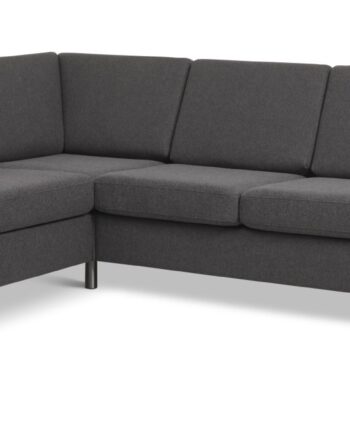 Wendy Set Corner Hjørnesofa Antracitgrå Polyester Stof Børstet Aluminium