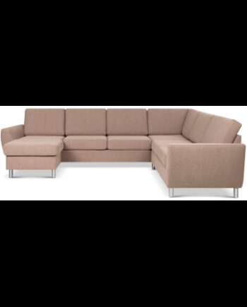 Wendy Sofa Polyester B295 D230 Børstet Alugrå Lysebrun