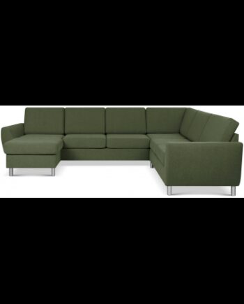 Wendy Sofa Polyester B295 D230 Børstet Alugrå Mosgrøn