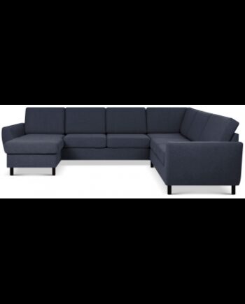 Wendy Sofa Polyester B295 D230 Sort Dyb Blå