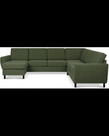 Wendy Sofa Polyester B295 D230 Sort Mosgrøn