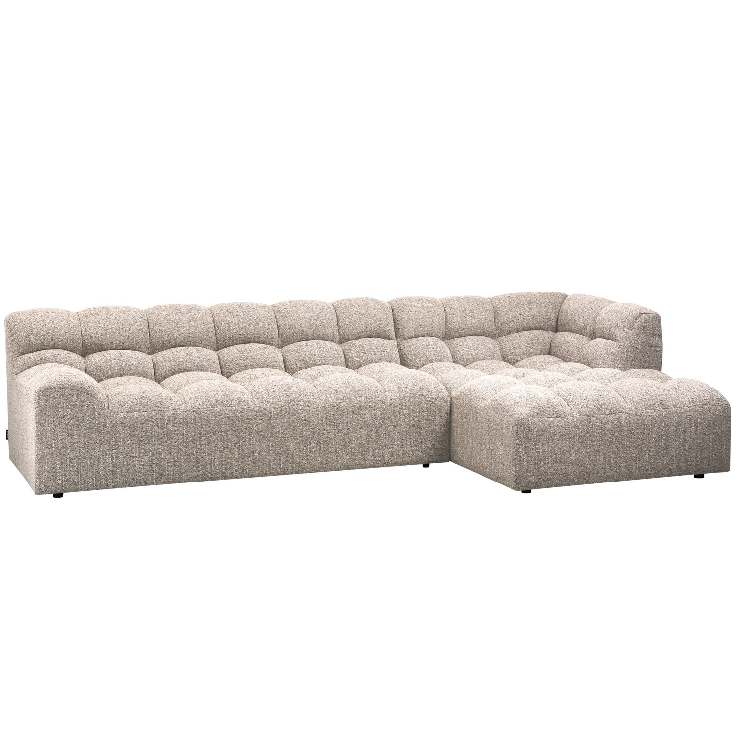 Woood Allure Sofa Højre Chaiselong Natur Melange Vævet Stof