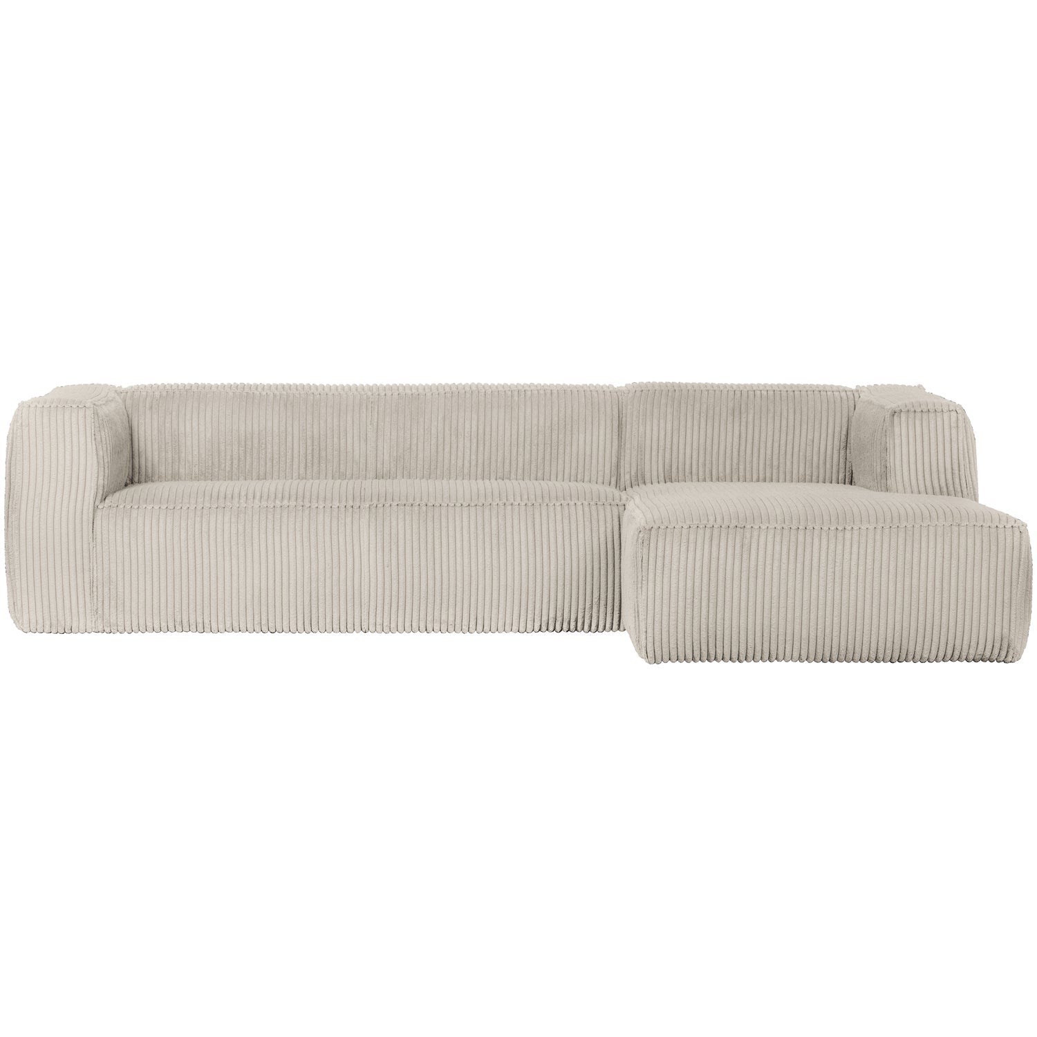 Woood Bean Hjørnesofa Højre Rib Stof Natural 73x305x175