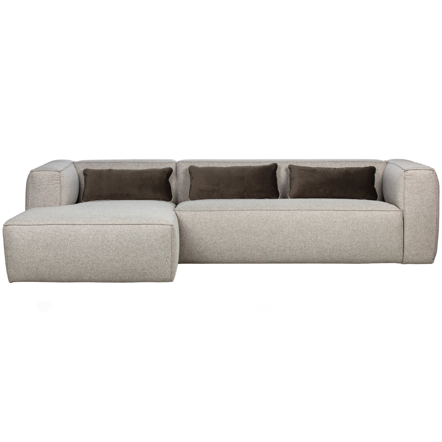 Woood Bean Hjørnesofa Inkl Puder Lysegrå Melange 73x305x96 175