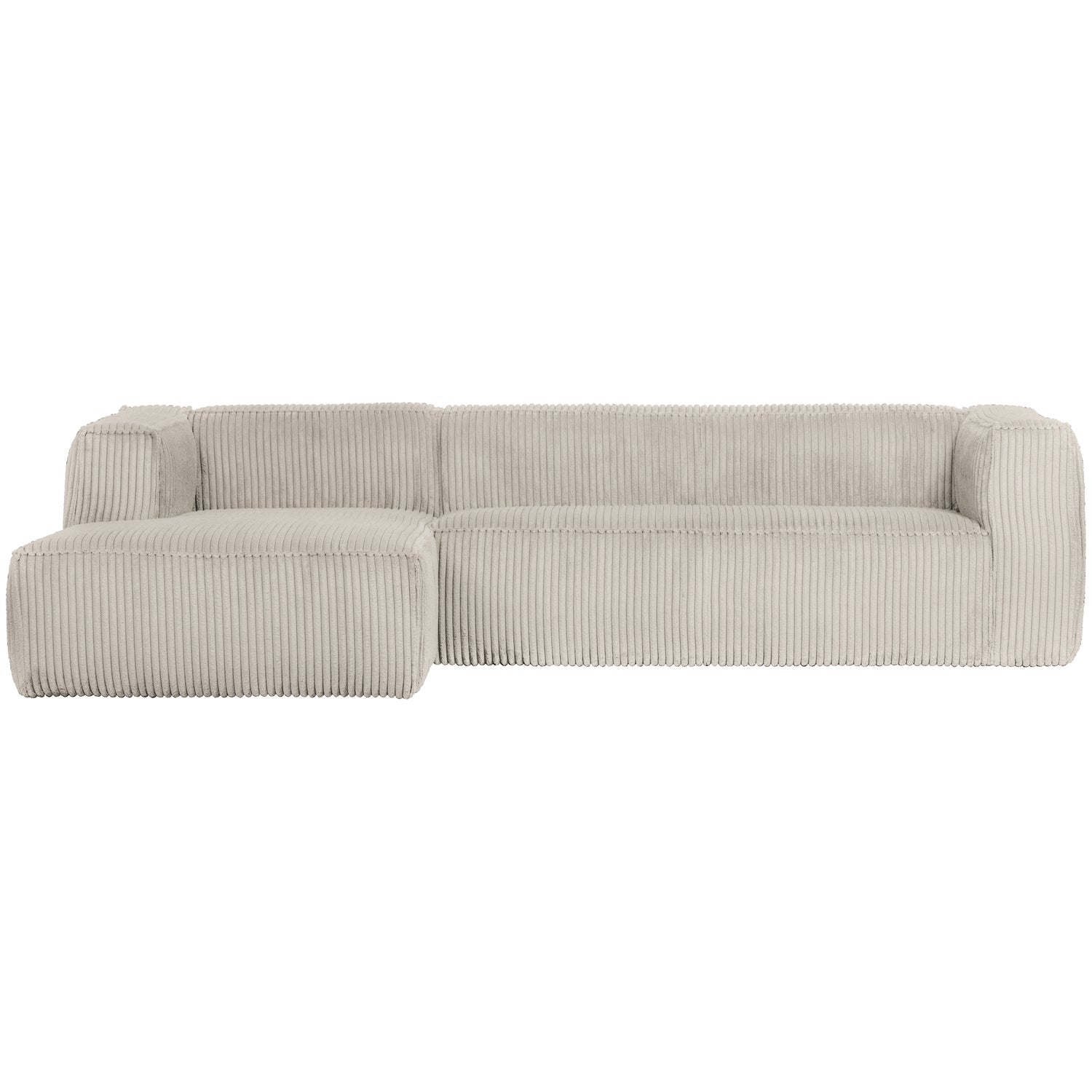 Woood Bean Hjørnesofa Venstre Rib Stof Natural 73x305x175
