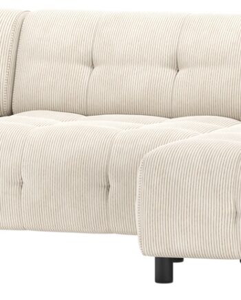 Woood Chaiselong Sofa Louis Højrevendt 334 Lysegrå Fløjl Multifunktionel