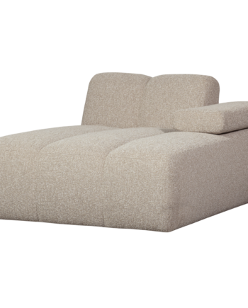 Woood Mojo Chaiselong Element Sofa Højre Armlæn Beige Melange Boucl Stof