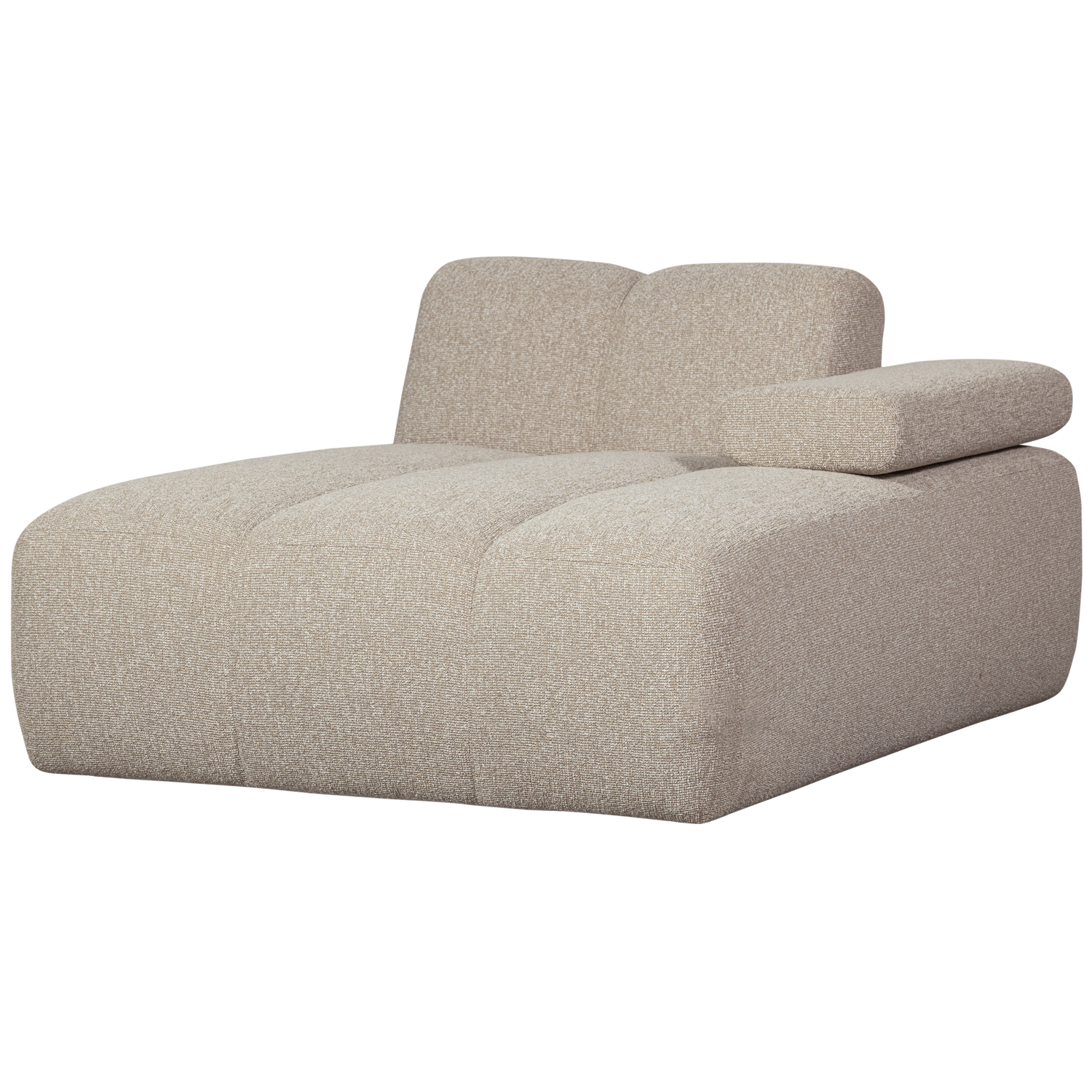 Woood Mojo Chaiselong Element Sofa Højre Armlæn Beige Melange Boucl Stof