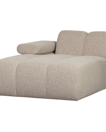 Woood Mojo Chaiselong Element Sofa Venstre Armlæn Beige Melange Boucl Stof
