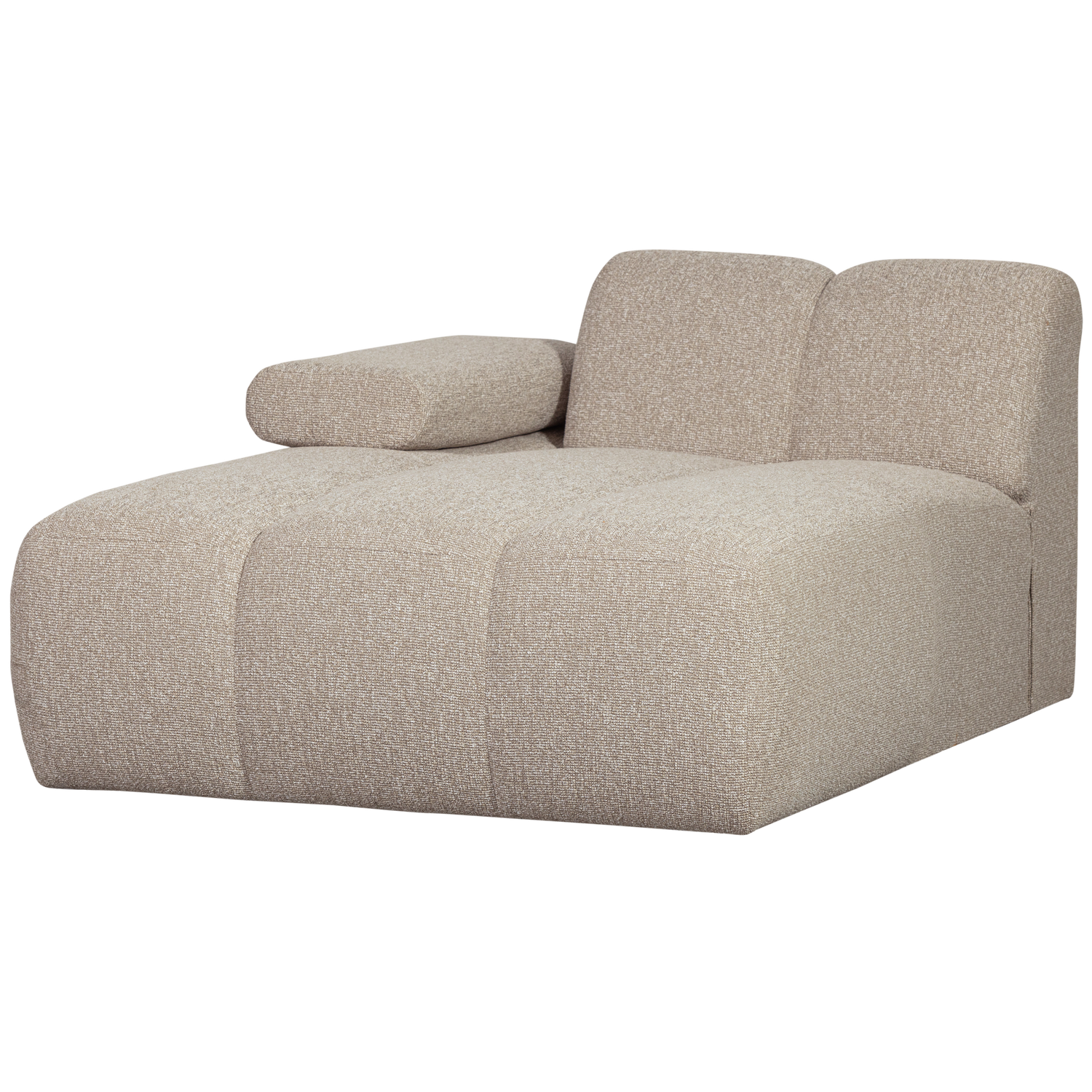 Woood Mojo Chaiselong Element Sofa Venstre Armlæn Beige Melange Boucl Stof