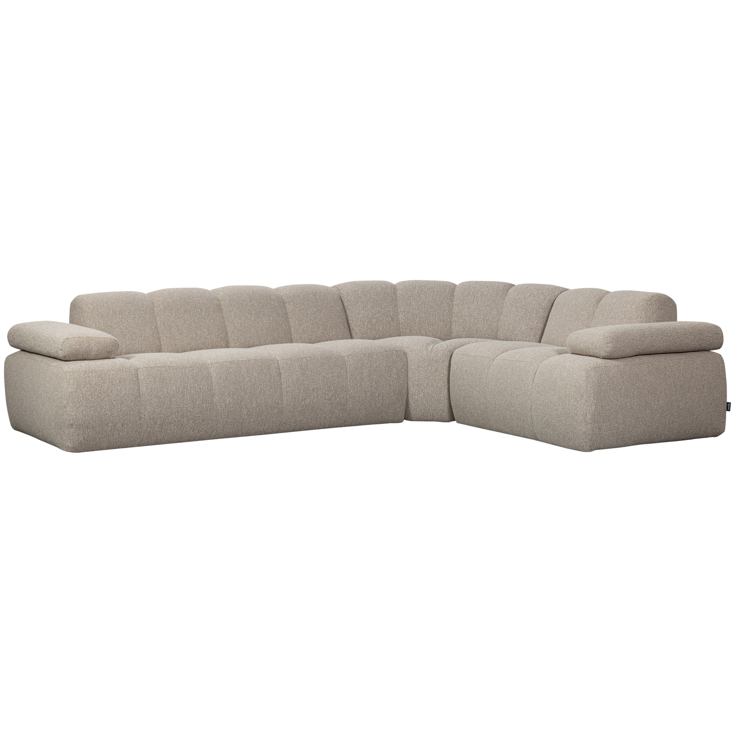 Woood Mojo Hjørnesofa Højre Beige Melange Boucl Stof