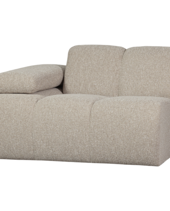 Woood Mojo Pers Modul Sofa Venstre Armlæn Beige Meleret Boucl Stof