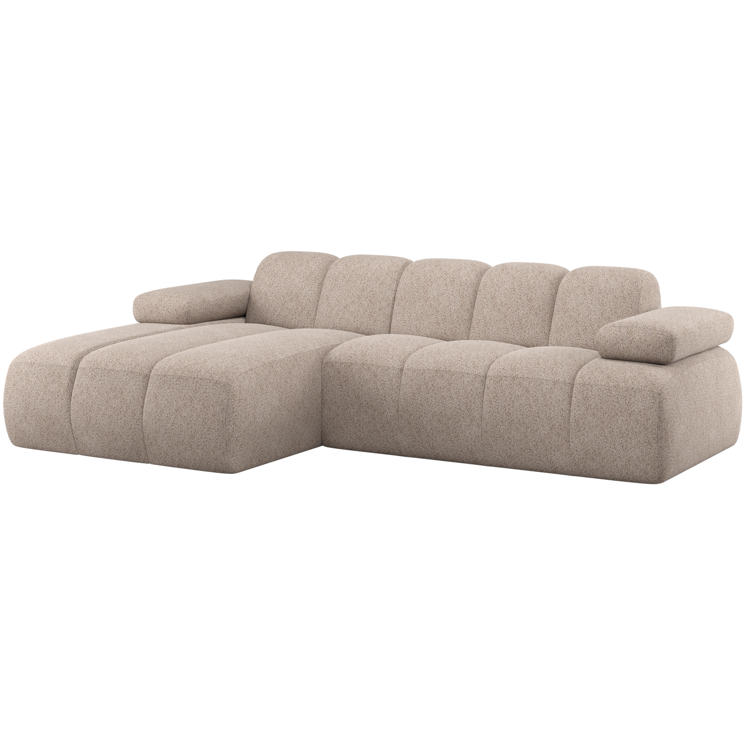 Woood Mojo Sofa Chaiselong Venstre Mørk Sand Uld
