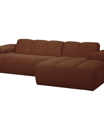 Woood Mojo Sofa Højre Chaiselong Rustbrun Melange Boucl Stof