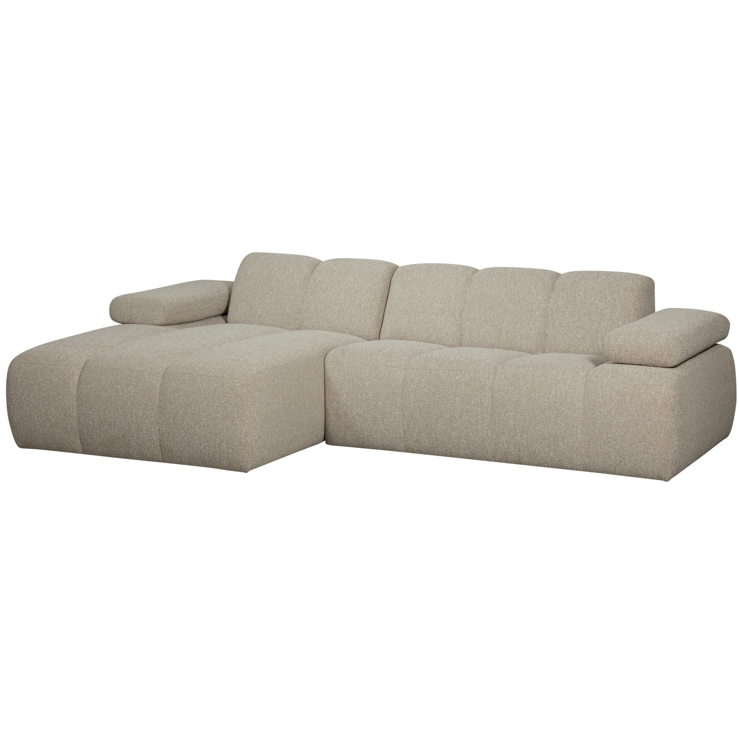 Woood Mojo Sofa Venstre Chaiselong Beige Melange Boucl Stof