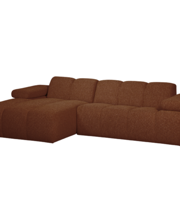 Woood Mojo Sofa Venstre Chaiselong Rustbrun Melange Boucl Stof