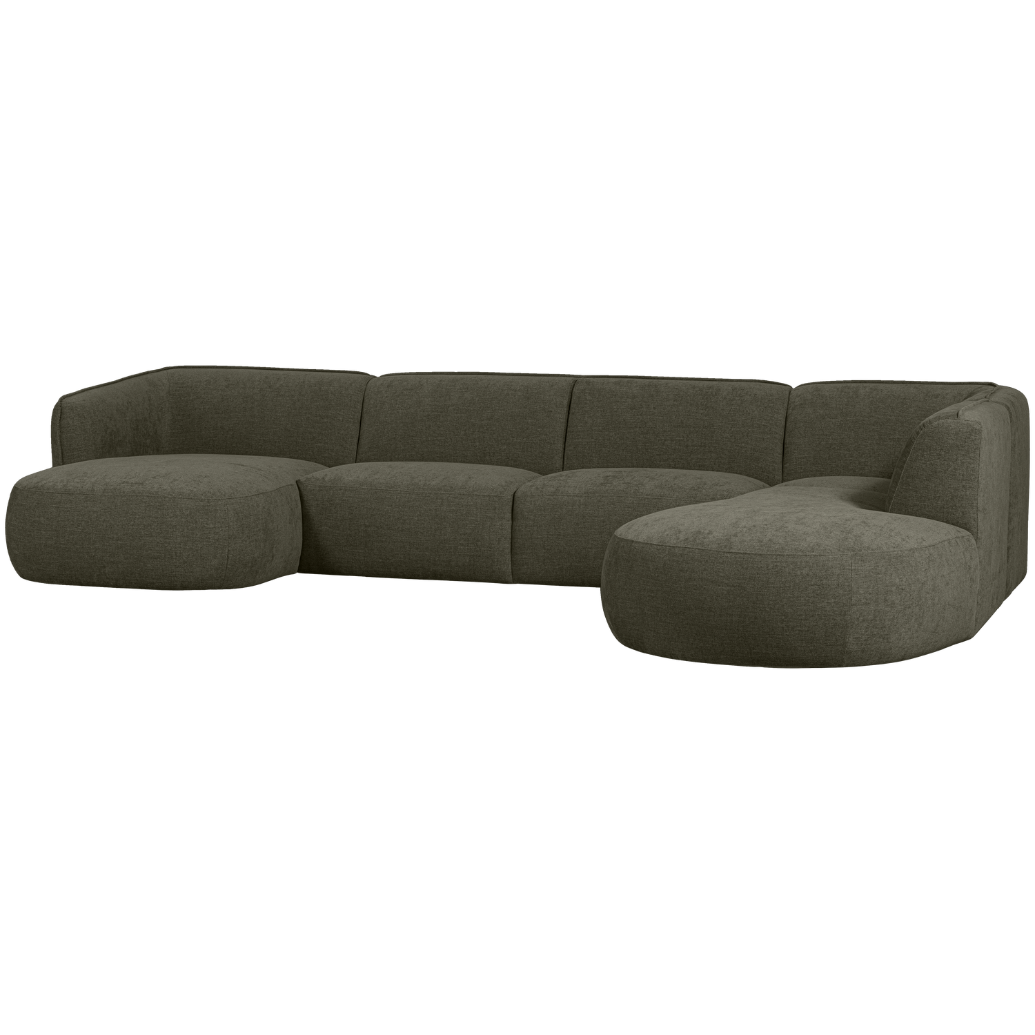 Woood Polly Sofa Højre Varm Grøn 71x353x245