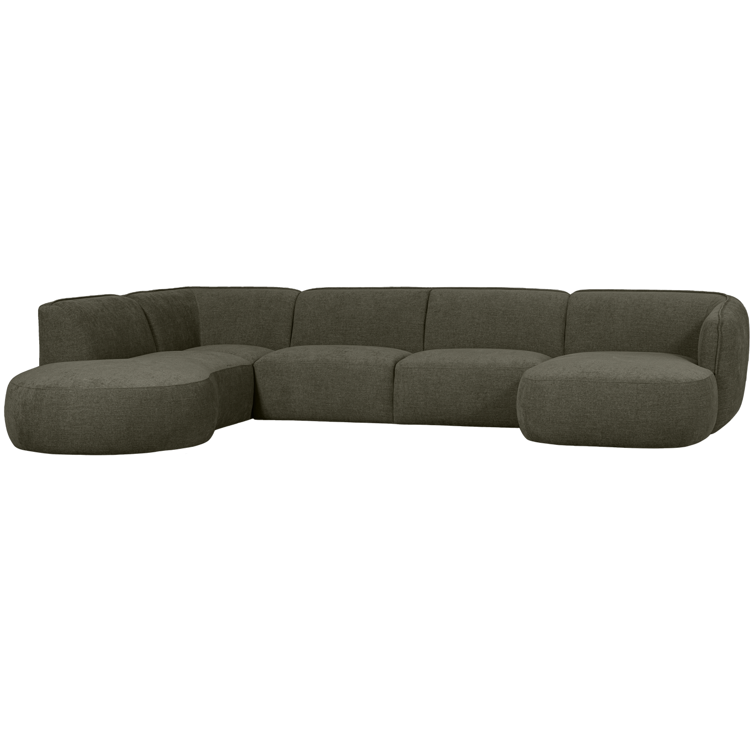 Woood Polly Sofa Venstre Varm Grøn 71x353x245
