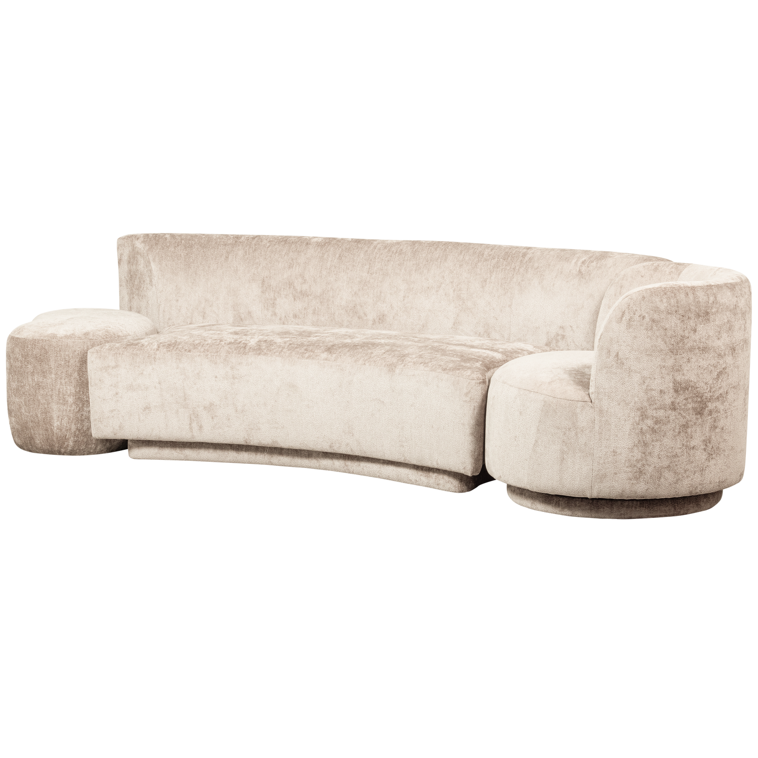 Woood Popular Kombi Pers Sofa Lænestol Puf Natur Polyester